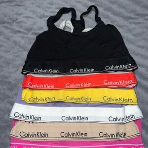 Calvin Klein Bralette Collection - Black, Red, Yellow, White, Tan, Pink
